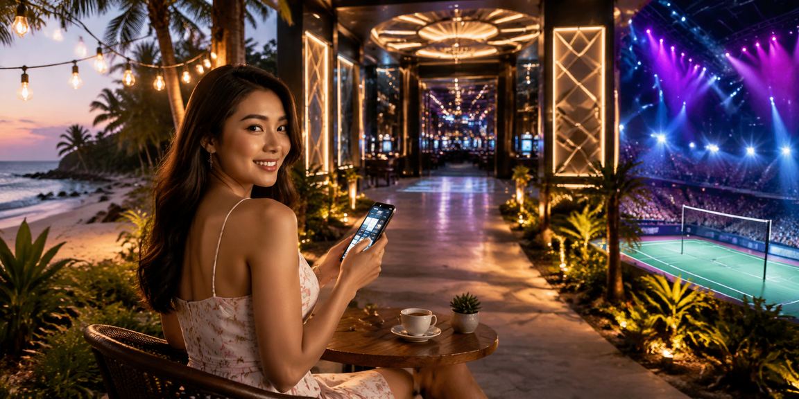 Pemain Malaysia bermain permainan meja kasino dalam talian menggunakan telefon mudah alih